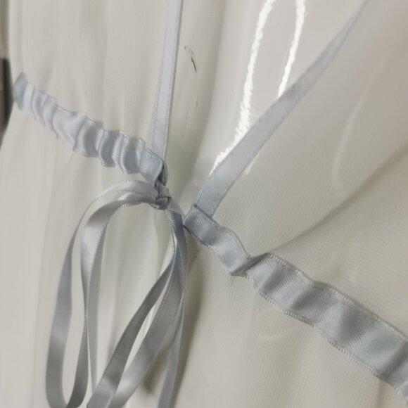 Vintage Oscar De La Renta Pink Label Robe Large White 0412 - Picture 2 of 6